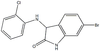 6-bromo-3-[(2-chlorophenyl)amino]-2,3-dihydro-1H-indol-2-one 结构式