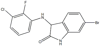 6-bromo-3-[(3-chloro-2-fluorophenyl)amino]-2,3-dihydro-1H-indol-2-one 结构式