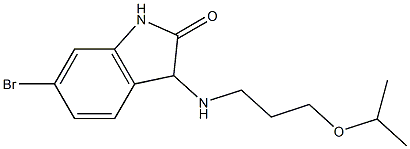 6-bromo-3-{[3-(propan-2-yloxy)propyl]amino}-2,3-dihydro-1H-indol-2-one 结构式