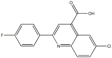 6-chloro-2-(4-fluorophenyl)quinoline-4-carboxylic acid 结构式