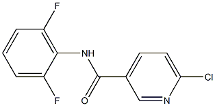 6-chloro-N-(2,6-difluorophenyl)pyridine-3-carboxamide 结构式