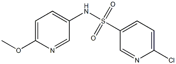 6-chloro-N-(6-methoxypyridin-3-yl)pyridine-3-sulfonamide 结构式