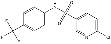 6-chloro-N-[4-(trifluoromethyl)phenyl]pyridine-3-sulfonamide 结构式