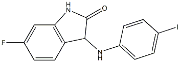 6-fluoro-3-[(4-iodophenyl)amino]-2,3-dihydro-1H-indol-2-one 结构式