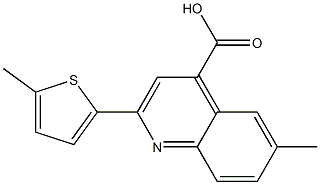 6-methyl-2-(5-methylthiophen-2-yl)quinoline-4-carboxylic acid 结构式