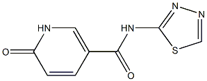 6-oxo-N-(1,3,4-thiadiazol-2-yl)-1,6-dihydropyridine-3-carboxamide 结构式