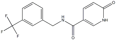 6-oxo-N-{[3-(trifluoromethyl)phenyl]methyl}-1,6-dihydropyridine-3-carboxamide 结构式