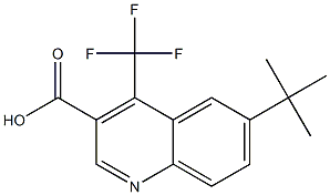 6-tert-butyl-4-(trifluoromethyl)quinoline-3-carboxylic acid 结构式