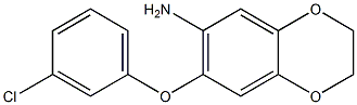 7-(3-chlorophenoxy)-2,3-dihydro-1,4-benzodioxin-6-amine 结构式