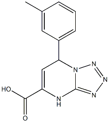 7-(3-methylphenyl)-4,7-dihydrotetrazolo[1,5-a]pyrimidine-5-carboxylic acid 结构式