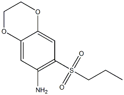 7-(propane-1-sulfonyl)-2,3-dihydro-1,4-benzodioxin-6-amine 结构式