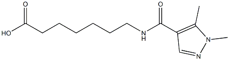 7-[(1,5-dimethyl-1H-pyrazol-4-yl)formamido]heptanoic acid 结构式