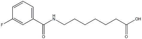 7-[(3-fluorobenzoyl)amino]heptanoic acid 结构式