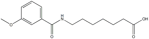 7-[(3-methoxybenzoyl)amino]heptanoic acid 结构式