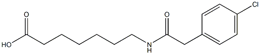 7-{[(4-chlorophenyl)acetyl]amino}heptanoic acid 结构式