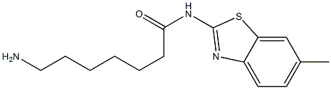 7-amino-N-(6-methyl-1,3-benzothiazol-2-yl)heptanamide 结构式