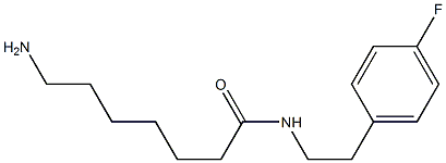 7-amino-N-[2-(4-fluorophenyl)ethyl]heptanamide 结构式