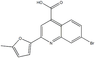 7-bromo-2-(5-methylfuran-2-yl)quinoline-4-carboxylic acid 结构式