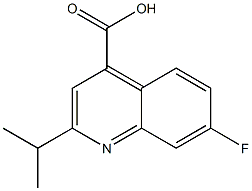 7-fluoro-2-isopropylquinoline-4-carboxylic acid 结构式