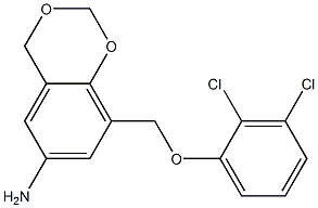 8-(2,3-dichlorophenoxymethyl)-2,4-dihydro-1,3-benzodioxin-6-amine 结构式