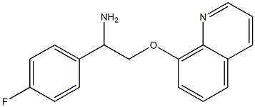 8-[2-amino-2-(4-fluorophenyl)ethoxy]quinoline 结构式