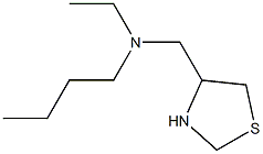 butyl(ethyl)(1,3-thiazolidin-4-ylmethyl)amine 结构式