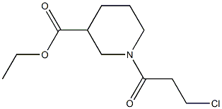 ethyl 1-(3-chloropropanoyl)piperidine-3-carboxylate 结构式