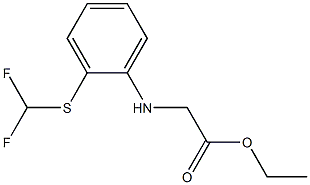 ethyl 2-({2-[(difluoromethyl)sulfanyl]phenyl}amino)acetate 结构式