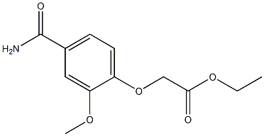 ethyl 2-(4-carbamoyl-2-methoxyphenoxy)acetate 结构式