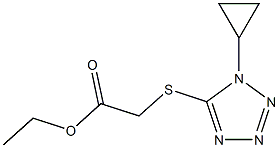 ethyl 2-[(1-cyclopropyl-1H-1,2,3,4-tetrazol-5-yl)sulfanyl]acetate 结构式