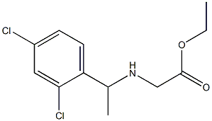 ethyl 2-{[1-(2,4-dichlorophenyl)ethyl]amino}acetate 结构式