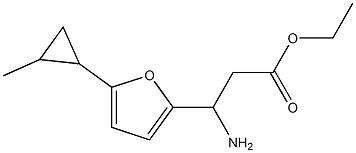 ethyl 3-amino-3-[5-(2-methylcyclopropyl)furan-2-yl]propanoate 结构式