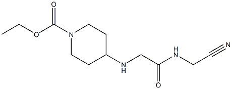 ethyl 4-({[(cyanomethyl)carbamoyl]methyl}amino)piperidine-1-carboxylate 结构式