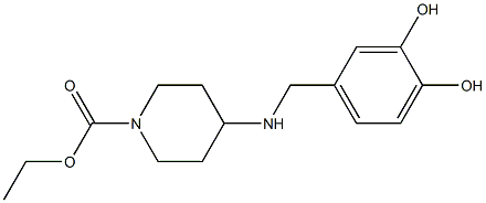 ethyl 4-{[(3,4-dihydroxyphenyl)methyl]amino}piperidine-1-carboxylate 结构式