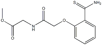 methyl ({[2-(aminocarbonothioyl)phenoxy]acetyl}amino)acetate 结构式