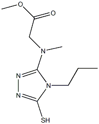 methyl [(5-mercapto-4-propyl-4H-1,2,4-triazol-3-yl)(methyl)amino]acetate 结构式