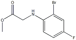 methyl 2-[(2-bromo-4-fluorophenyl)amino]acetate 结构式
