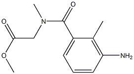 methyl 2-[(3-amino-2-methylphenyl)-N-methylformamido]acetate 结构式