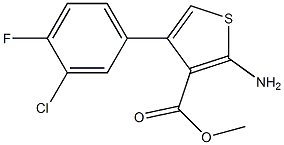 methyl 2-amino-4-(3-chloro-4-fluorophenyl)thiophene-3-carboxylate 结构式