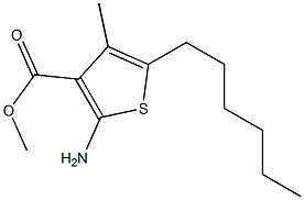 methyl 2-amino-5-hexyl-4-methylthiophene-3-carboxylate 结构式