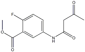 methyl 2-fluoro-5-(3-oxobutanamido)benzoate 结构式