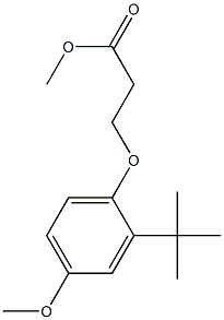 methyl 3-(2-tert-butyl-4-methoxyphenoxy)propanoate 结构式