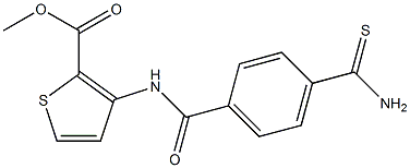 methyl 3-[(4-carbamothioylbenzene)amido]thiophene-2-carboxylate 结构式