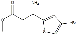methyl 3-amino-3-(4-bromothiophen-2-yl)propanoate 结构式