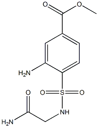 methyl 3-amino-4-[(carbamoylmethyl)sulfamoyl]benzoate 结构式