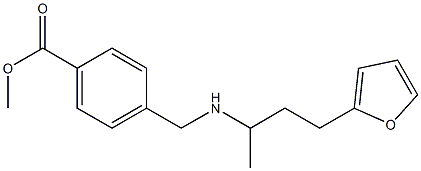 methyl 4-({[4-(furan-2-yl)butan-2-yl]amino}methyl)benzoate 结构式