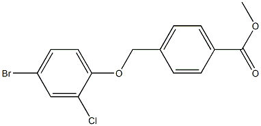 methyl 4-(4-bromo-2-chlorophenoxymethyl)benzoate 结构式