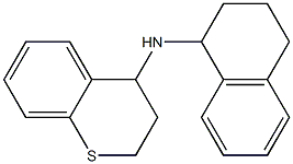 N-(1,2,3,4-tetrahydronaphthalen-1-yl)-3,4-dihydro-2H-1-benzothiopyran-4-amine 结构式