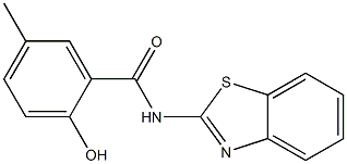 N-(1,3-benzothiazol-2-yl)-2-hydroxy-5-methylbenzamide 结构式