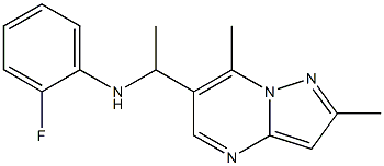 N-(1-{2,7-dimethylpyrazolo[1,5-a]pyrimidin-6-yl}ethyl)-2-fluoroaniline 结构式